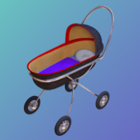 Baby Buggy 3D Object