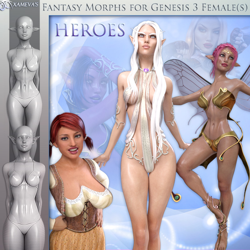 Fantasy Morphs: Heroes for Genesis 3 Females(s)