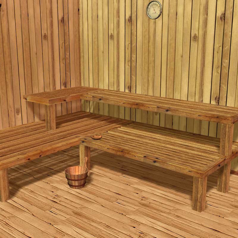 Dendras' Modern Interiors Construction Set Sauna Pak for PPP
