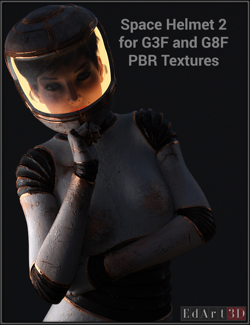 Space Helmet Two For G3F & G8F PBR Textures