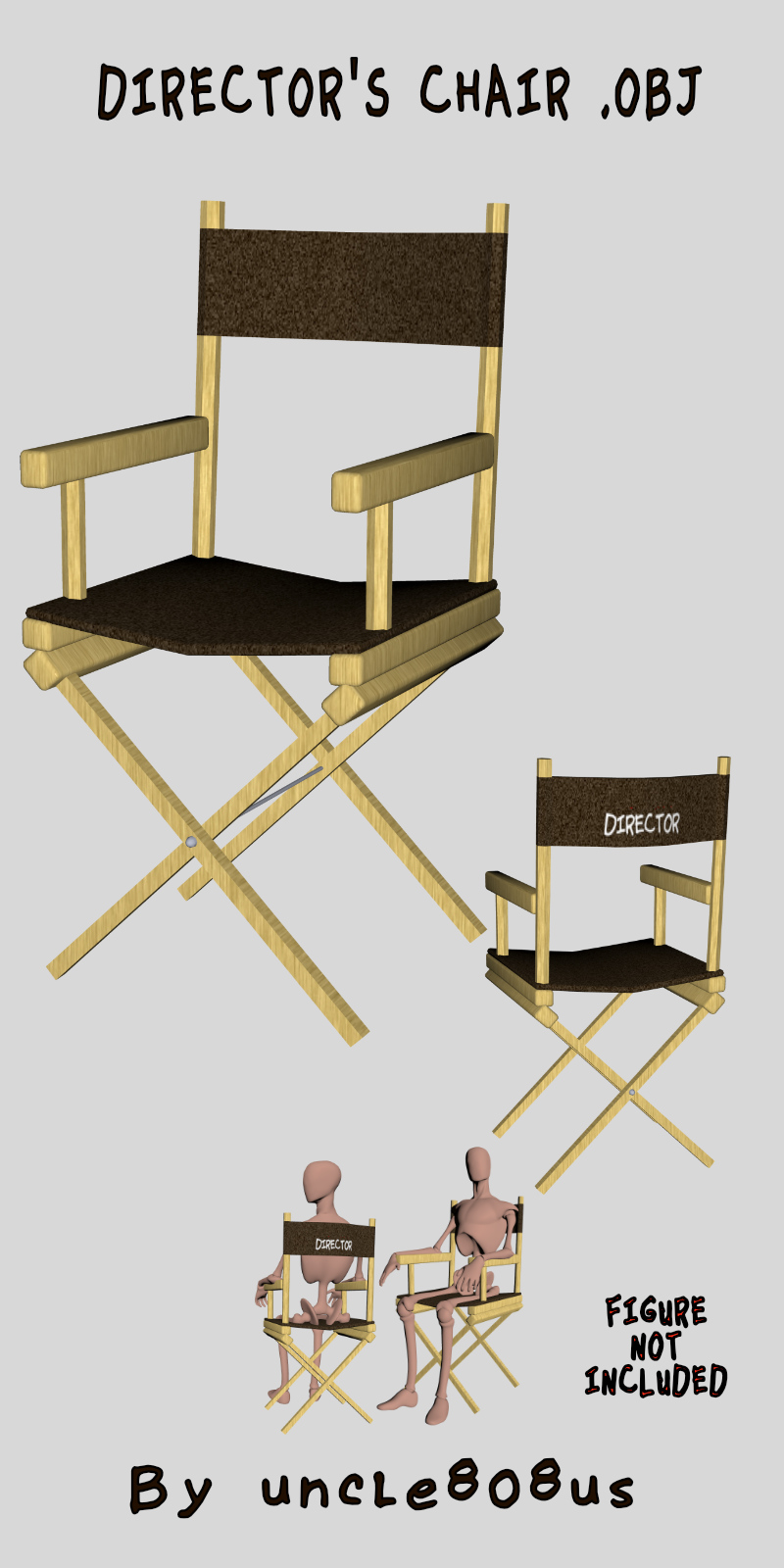 Director's Chair 3D Object