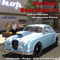 Hot Rod Body Shop Series 4 For Daz Studio Limousine Prince
