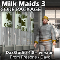 "Milk Maids 3" Core Pack For DazStudio 4.8+