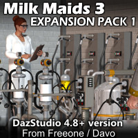 "Milk Maids 3" Expansion Pack 1 For DazStudio 4.8+