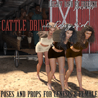 Legacy Davo Cattle Drive aka Pony-Girl Daz Studio G8