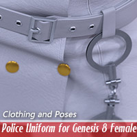dForce Police Uniform And Pose for Genesis 8 Female