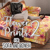 Flower Prints 2 for Sofa and Bench