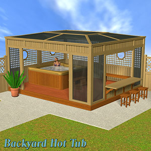 Backyard Hot Tub Set