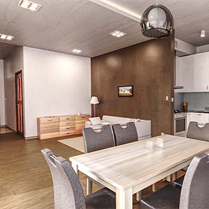 Modern Living with Kitchen