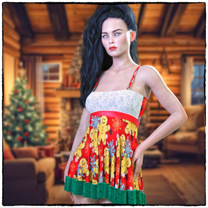 JMR dForce Christmas Nightdress 24 for G8F