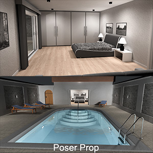 Bedroom and Pool