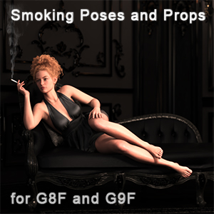 Smoking Poses 2 and Props for G8F and G9F