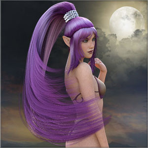 Fantasy Ponytail for Genesis 8.1 Female