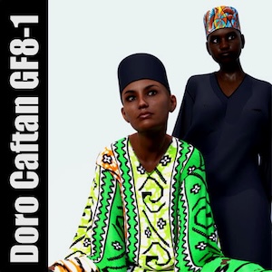 Doro Caftan GF8 01 - Clothing for Genesis Female 8