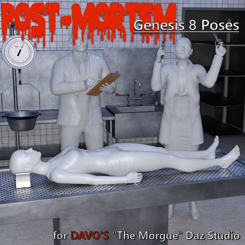 Post-Mortem G8 Poses For Davo's "The Morgue" Daz Studio