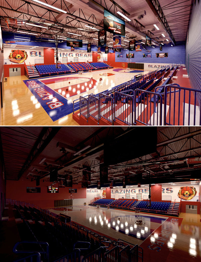 HS Basketball Gym Blazing Bears