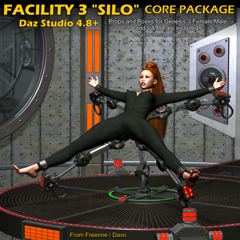 Facility 3 "Silo" Core Package For Daz Studio 4.8+