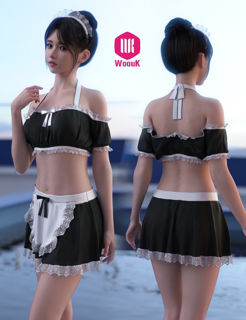 dForce WUK Maid Swimsuit for Genesis 8 and 8.1 Female
