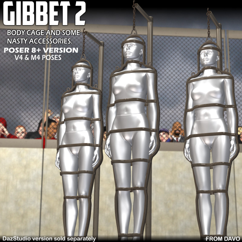 "Gibbet 2" Body Cage For Poser 8+