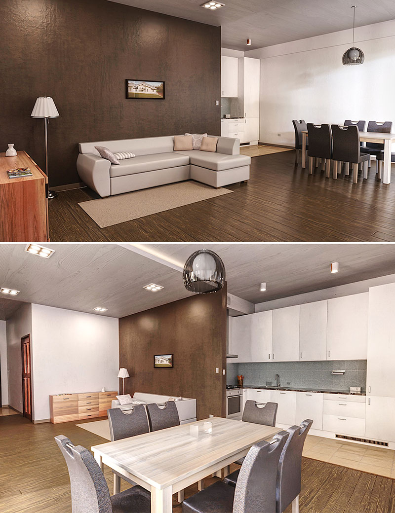 Modern Living with Kitchen