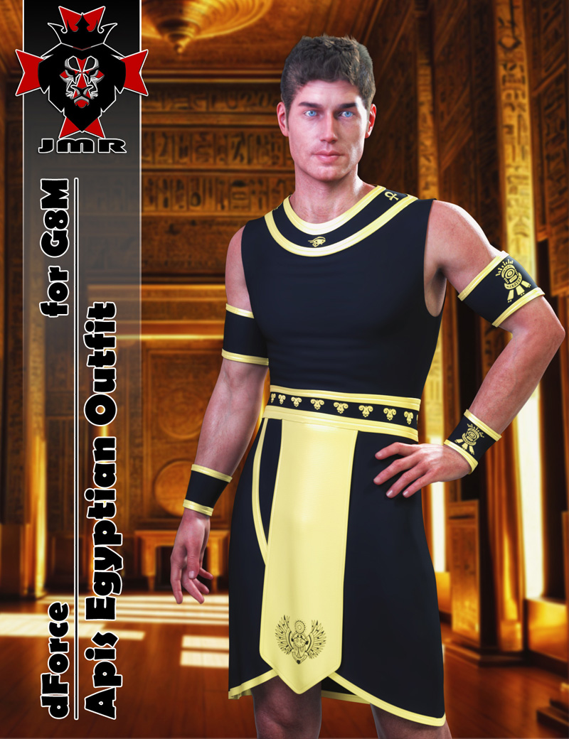 JMR dForce Apis Egyptian Outfit for G8M