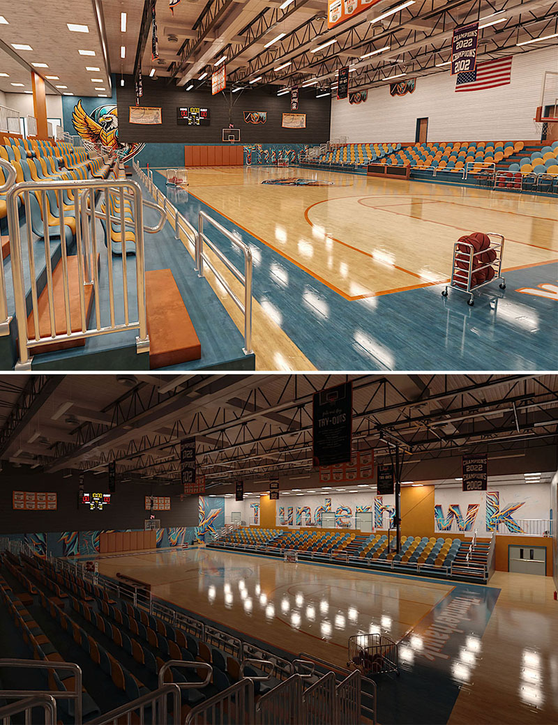 HS Basketball Gym Thunderhawk