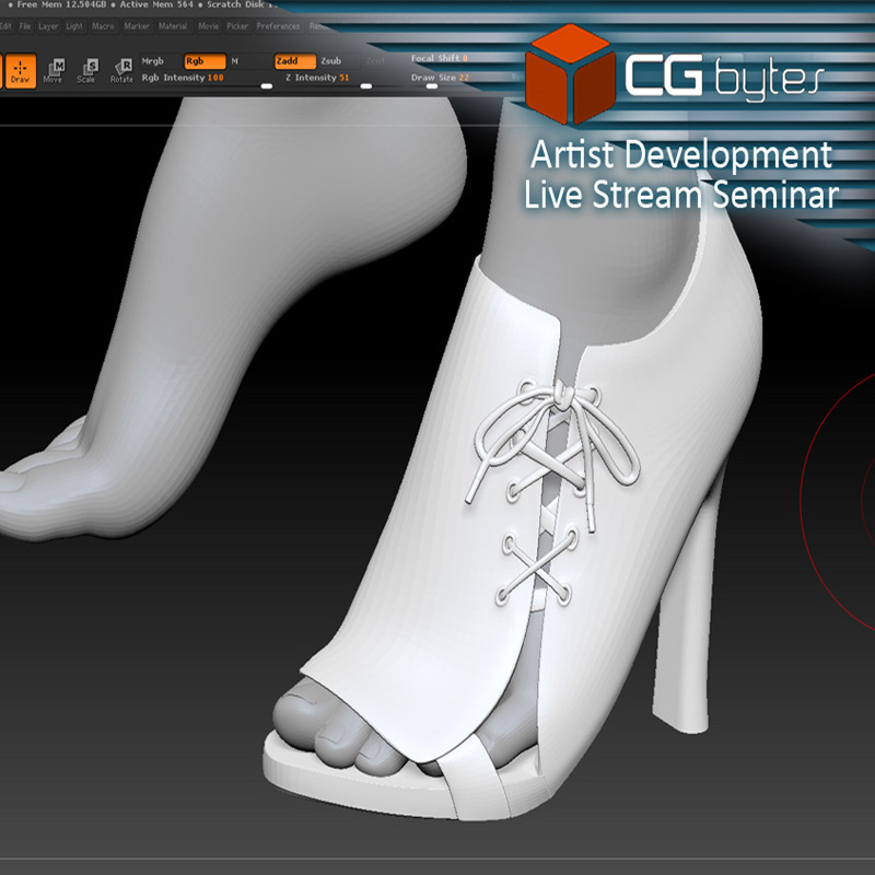 ArtDev Lace Up Panel High Heels For G3F