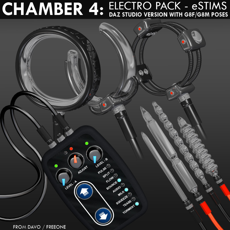 Chamber 4 "Electro Pack e-Stims" for Daz Studio