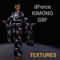 dForce Kimono For G8F Textures AddOn