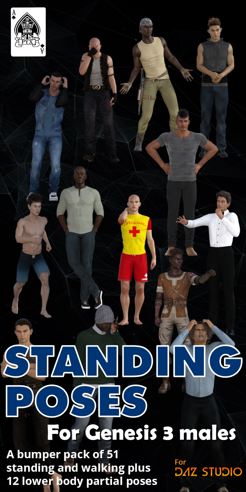 Standing Poses For Genesis 3 Males