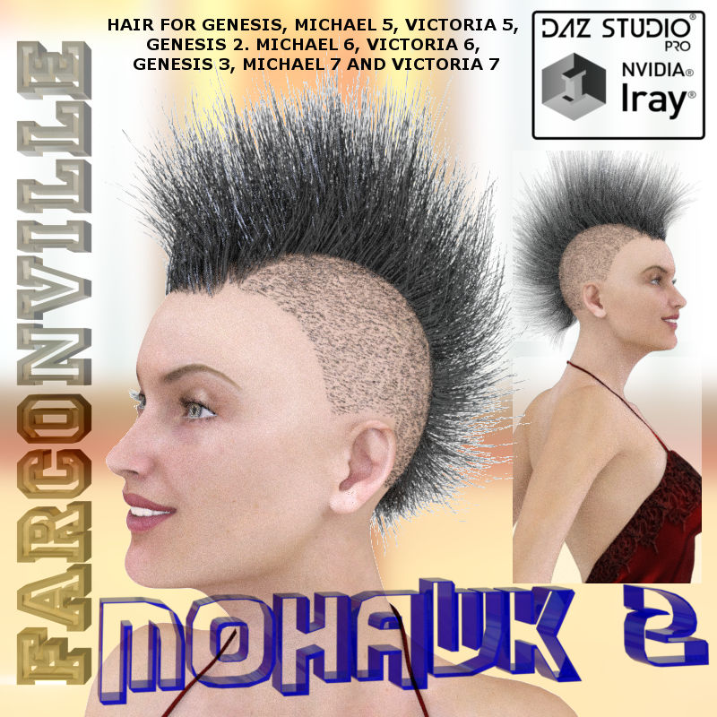 Mohawk 2 For Genesis, V5, M5, G2F, V6, G2M, M6, G3F, V7, G2M And M7
