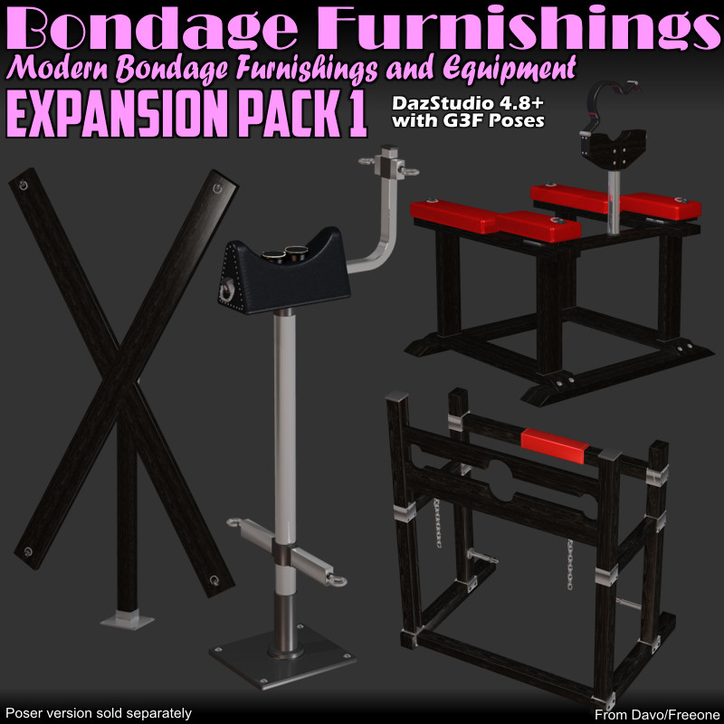 Bondage Furnishings Expansion Pack 1 For Daz Studio