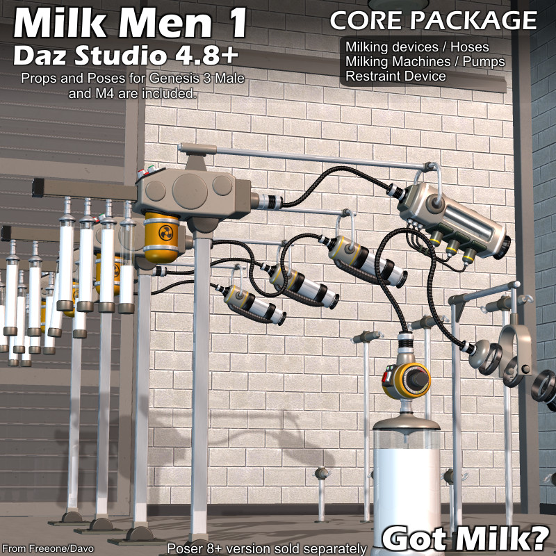 "Milk Men 1" Core Pack For Daz Studio