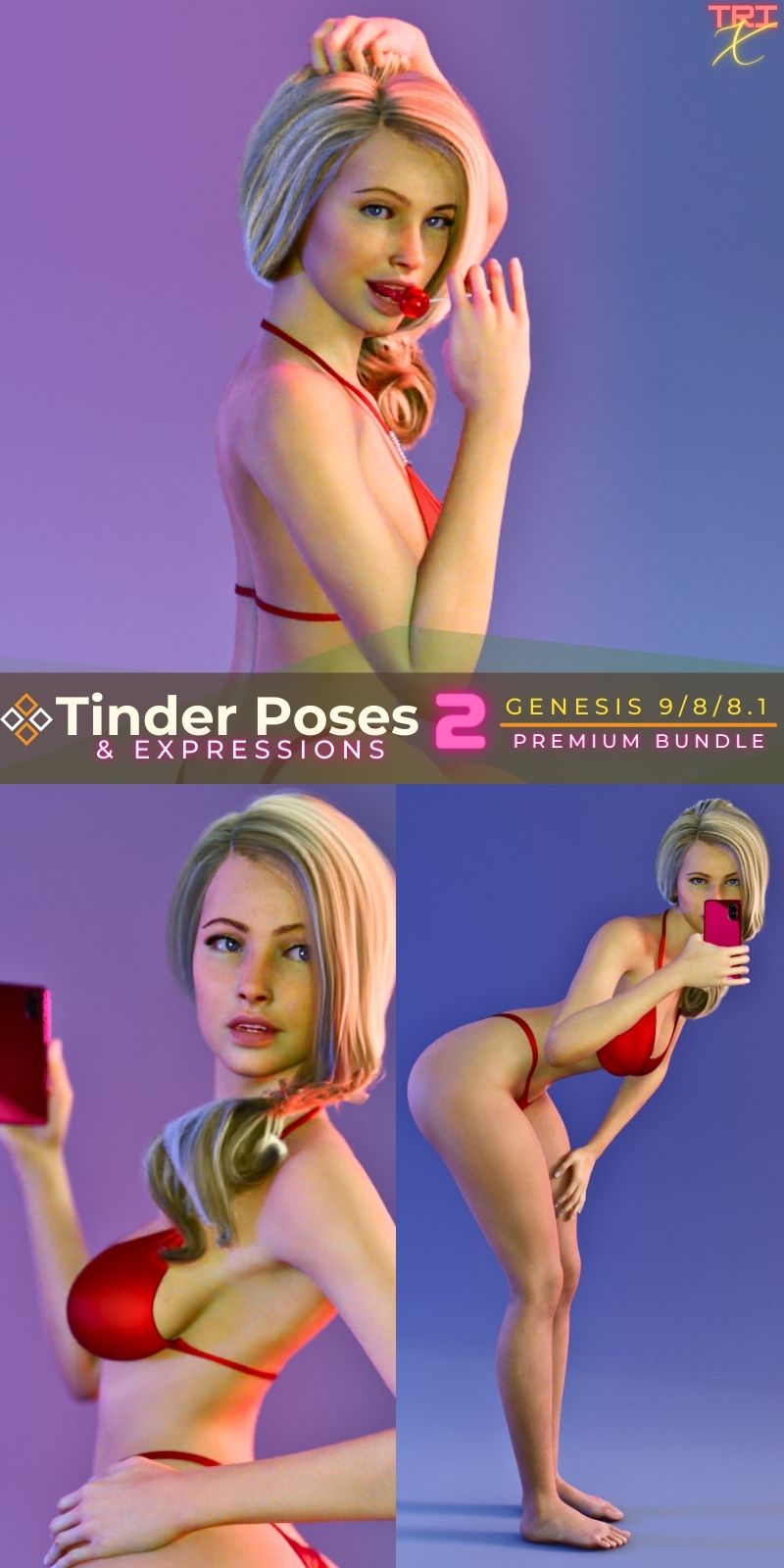 Tinder Poses 2 Bundle for Genesis 9/8/8.1