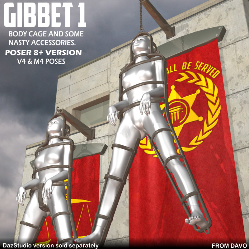 "Gibbet 1" Body Cage For Poser 8+