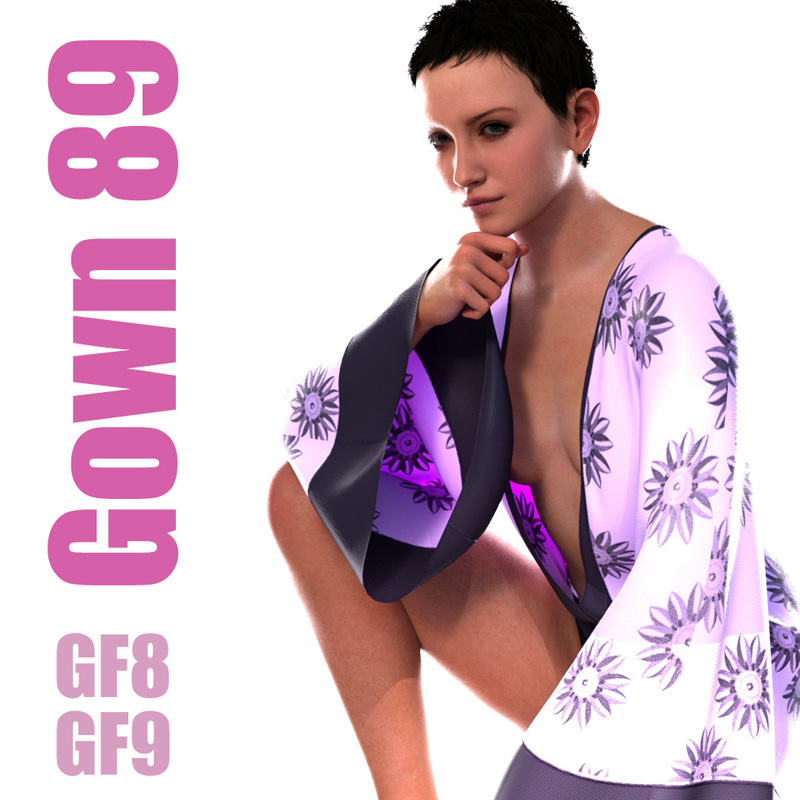 Gown 89 for Genesis Female 8 and 9