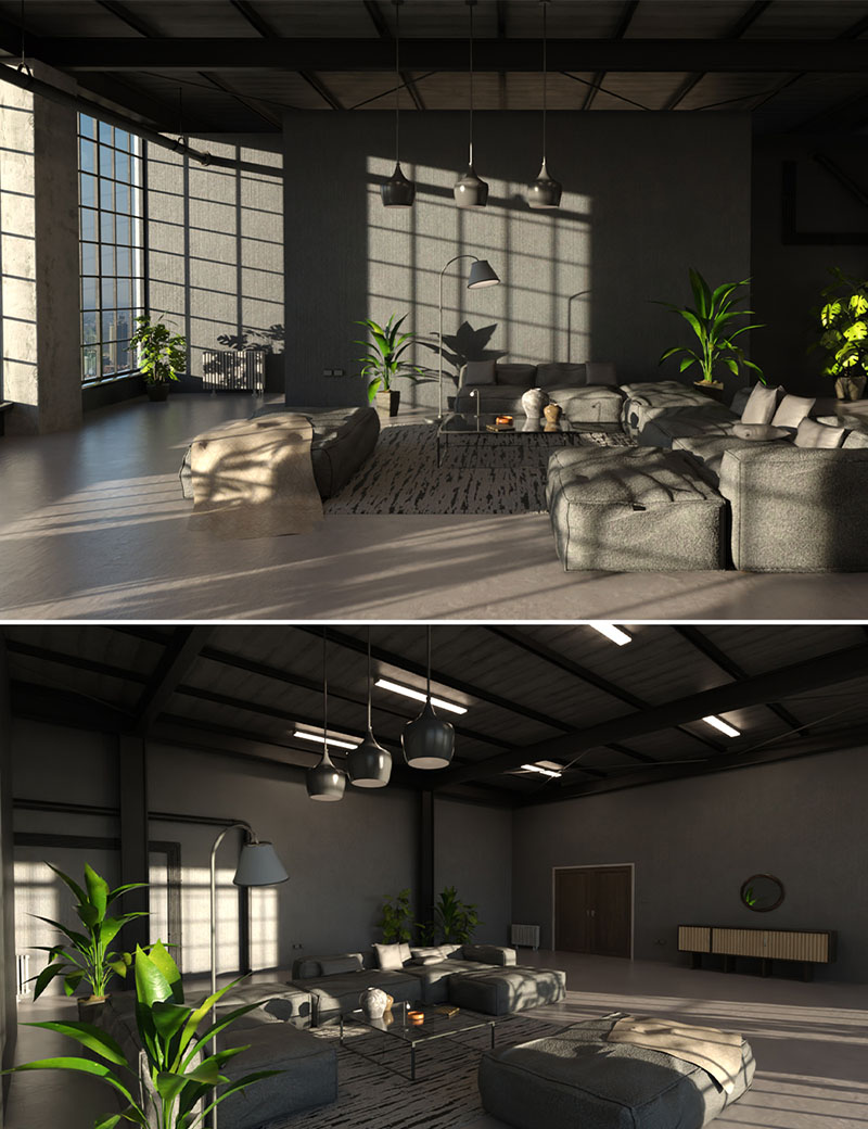 Loft Style Living Room