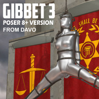 "Gibbet 3" Body Cage For Poser 8+