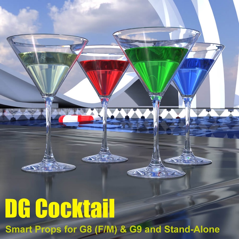 DG Cocktail - Glass Prop for Genesis 8 FM and Genesis 9