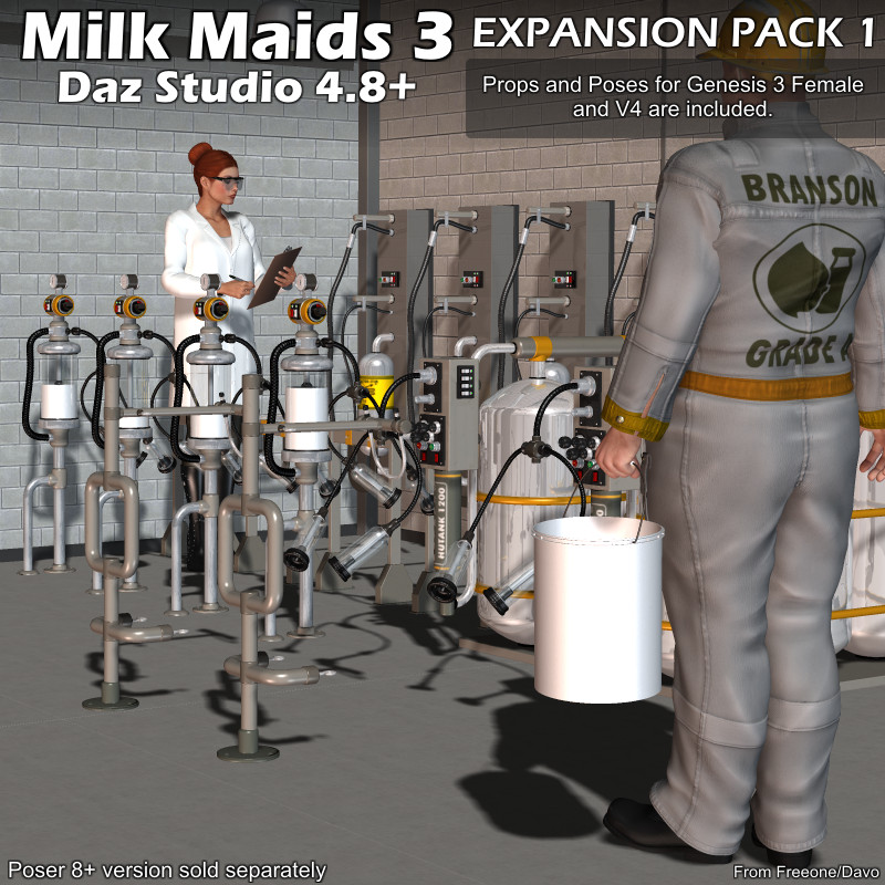 "Milk Maids 3" Expansion Pack 1 For DazStudio 4.8+