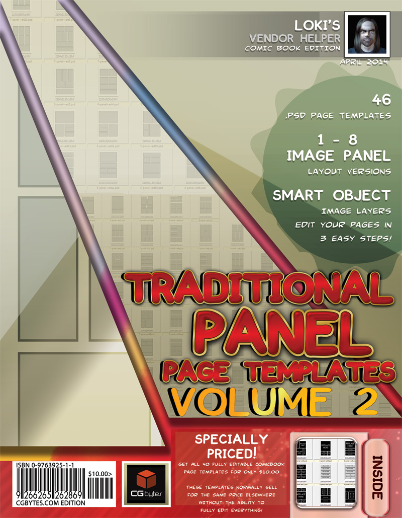 Loki's Traditional Comicbook Templates VOL 2