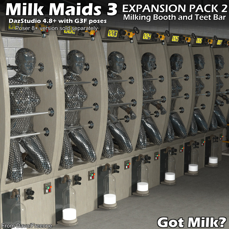 Milk Maids 3 Expansion Pack 2 for DazStudio 4.8+