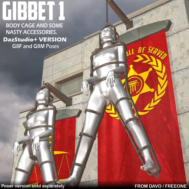 "Gibbet 1" Body Cage For DazStudio 4.11+