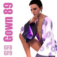 Gown 89 for Genesis Female 8 and 9