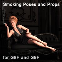 Smoking Poses 2 and Props for G8F and G9F