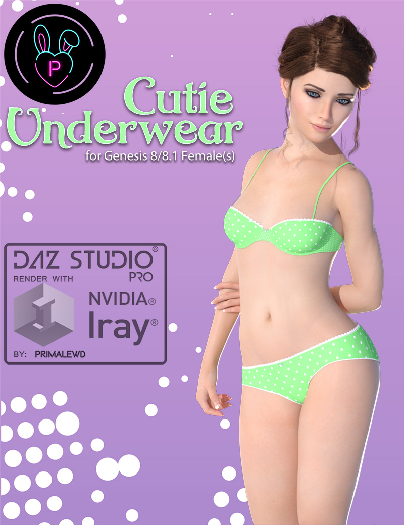 Cutie Underwear for Genesis 8/8.1 Female(s)