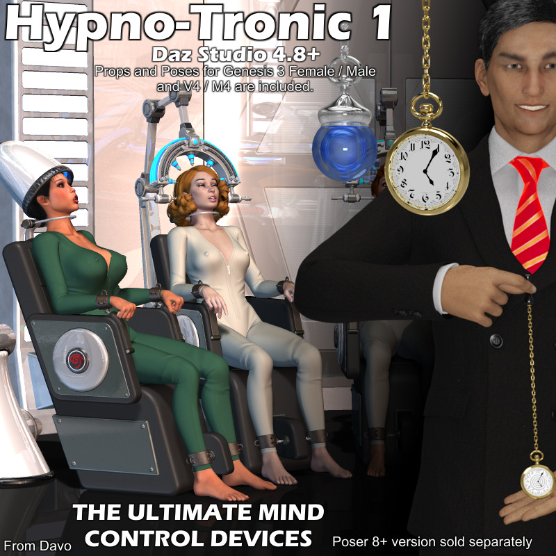 "Hypno-Tronic" Mind Control Devices For Daz Studio 4.8+