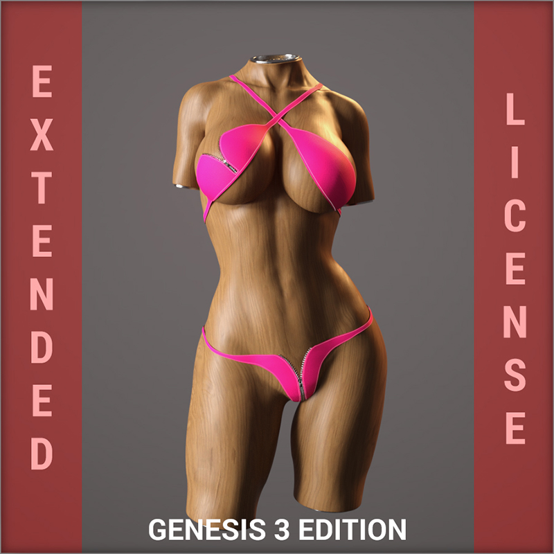 dForce CyberBikini 01 for G3F Textures Set1 (EXT.LICENSE)