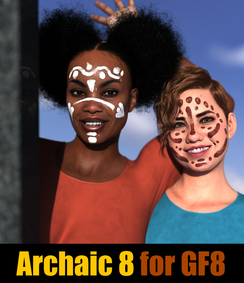 Archaic 8 - Face Paintings for Genesis Female 8