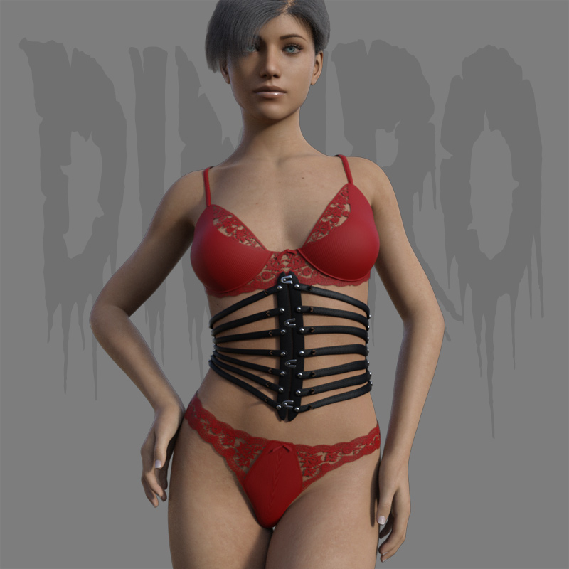 Punk Corset 01 for G8F